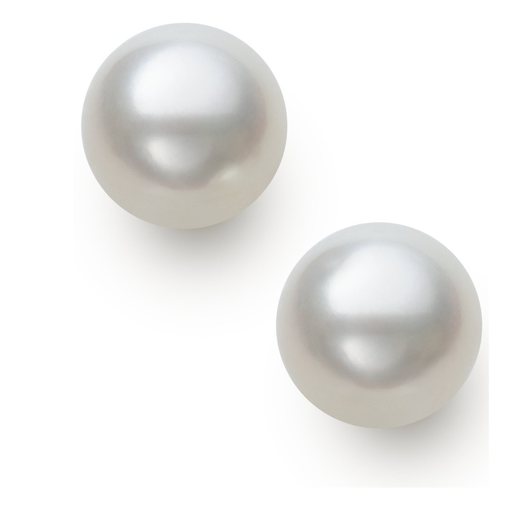NWT Belle de Mer 8-9mm Freshwater Pearl Stud Earrings Sterling Silver - Picture 3 of 8